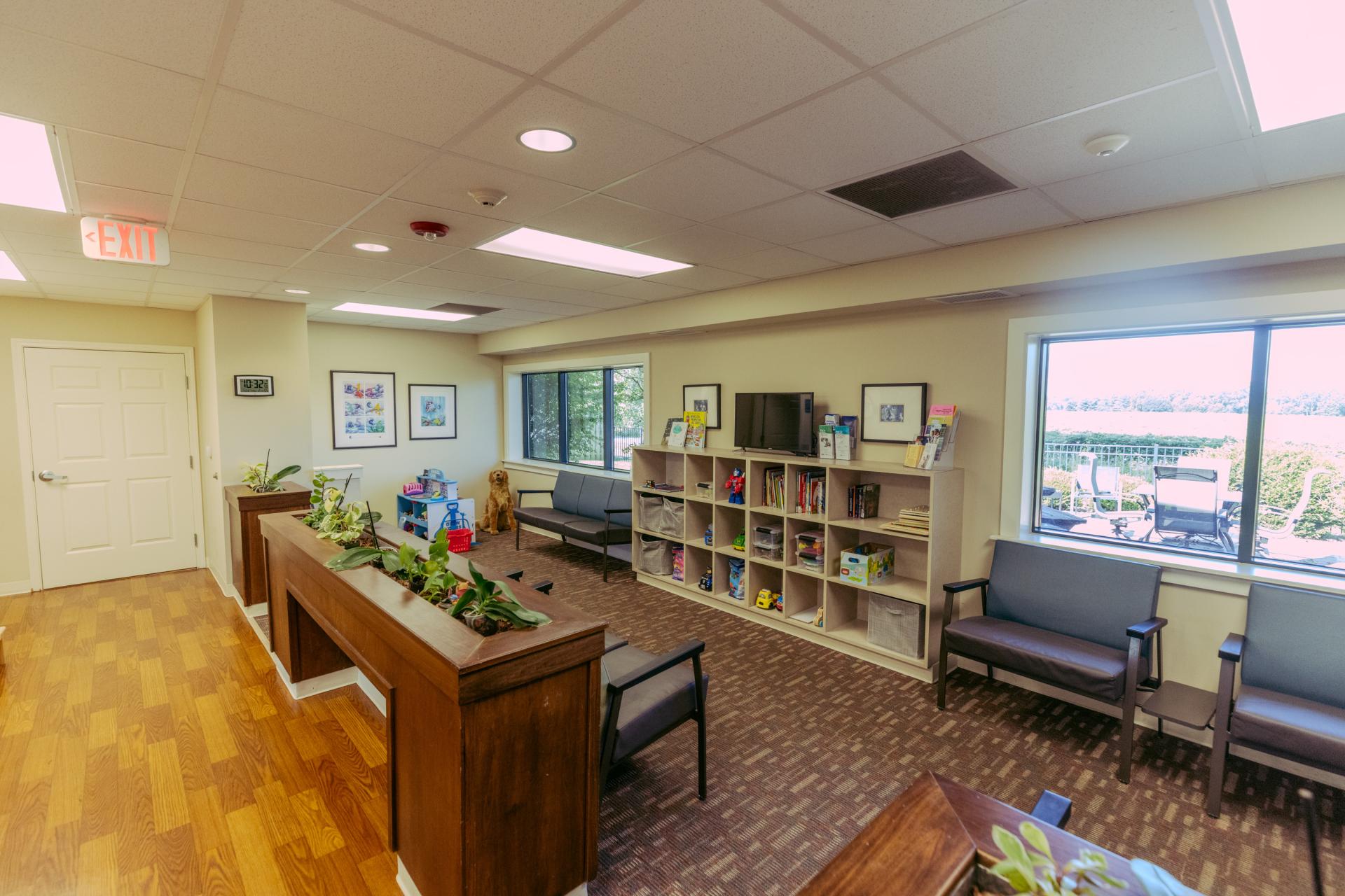 Reception and waiting area at the CAC