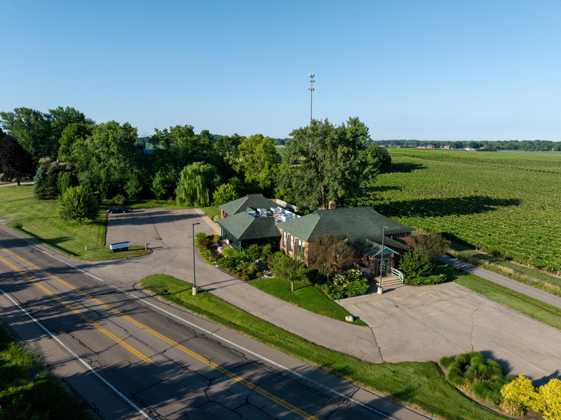 aerial of CAC building